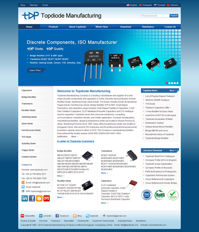 拓普二極管制造有限公司網(wǎng)站設(shè)計(jì)